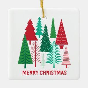 moderne kerstbomen keramisch ornament
