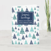 Moderne kerstbomen Klant Kerstvakantie Kaart (Voorkant)