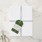 Moderne kerstbomen MERRY CHRISTMAS Script Cadeaulabel (Met Touw)