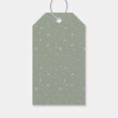 Moderne kerstbomen MERRY CHRISTMAS Script Cadeaulabel (Achterkant)