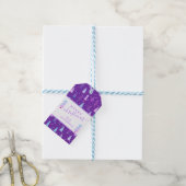 Moderne kerstbomen MERRY CHRISTMAS Script Cadeaulabel (Met Touw)