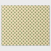 Moderne Kerstbomen met Lintswirl Cadeaupapier (Vlak)