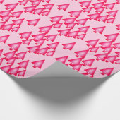 Moderne kerstbomen met metaal - fuchsia roze cadeaupapier (Hoek)
