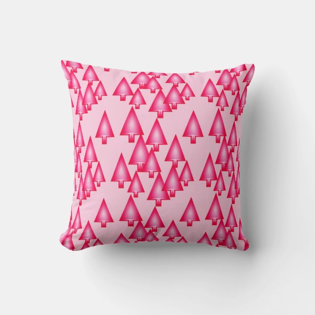 Moderne kerstbomen met metaal - fuchsia roze kussen (Voorkant)