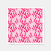 Moderne kerstbomen met metaal - fuchsia roze servetten (Voorkant)