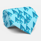 Moderne kerstbomen met metaal - hemelblauw stropdas (Opgerold)