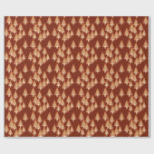 Moderne kerstbomen met metaal - koper cadeaupapier (Vlak)