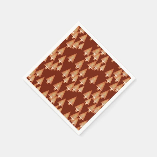 Moderne kerstbomen met metaal - koper servetten (Hoek)