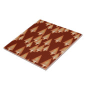 Moderne kerstbomen met metaal - koper tegeltje (Zijkant)