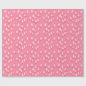 Moderne kerstbomen met metaal - koraalroze cadeaupapier (Vlak)