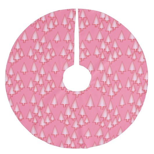 Moderne kerstbomen met metaal - koraalroze kerstboom rok (Voorkant)