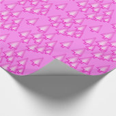 Moderne kerstbomen met metaal - orchidee roze cadeaupapier (Hoek)