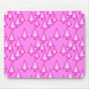 Moderne kerstbomen met metaal - orchidee roze muismat