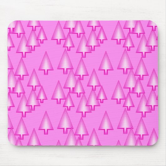 Moderne kerstbomen met metaal - orchidee roze muismat (Voorkant)