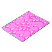 Moderne kerstbomen met metaal - orchidee roze notitieboek (Linkerzijde)