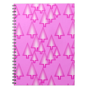 Moderne kerstbomen met metaal - orchidee roze notitieboek