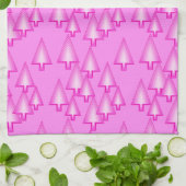 Moderne kerstbomen met metaal - orchidee roze theedoek (Gevouwen)