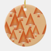 Moderne kerstbomen met metaal - roos goud keramisch ornament (Achterkant)