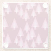 Moderne kerstbomen met metaal - roze en wijn glazen onderzetter (Achterkant)