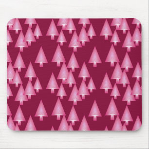 Moderne kerstbomen met metaal - roze en wijn muismat