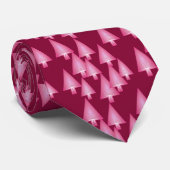 Moderne kerstbomen met metaal - roze en wijn stropdas (Opgerold)