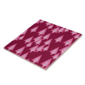 Moderne kerstbomen met metaal - roze en wijn tegeltje (Zijkant)