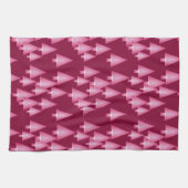 Moderne kerstbomen met metaal - roze en wijn theedoek (Horizontaal)