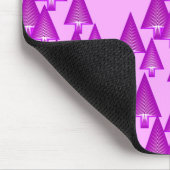 Moderne kerstbomen met metaal - violet muismat (Hoek)
