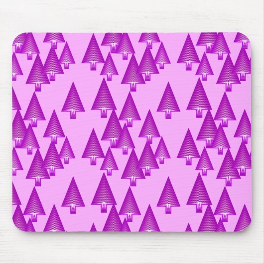 Moderne kerstbomen met metaal - violet muismat (Voorkant)
