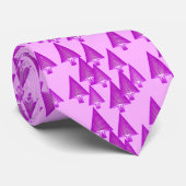 Moderne kerstbomen met metaal - violet paars stropdas (Opgerold)