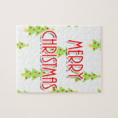 moderne kerstbomen midden eeuw legpuzzel (Horizontaal)