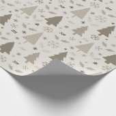 Moderne Kerstbomen Neutraal Cadeaupapier (Hoek)