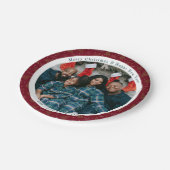 Moderne kerstbomen Nieuwjaar Foto's en groeten Papieren Bordje (Gekanteld)