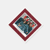 Moderne kerstbomen Nieuwjaar Foto's en groeten Servet (Hoek)