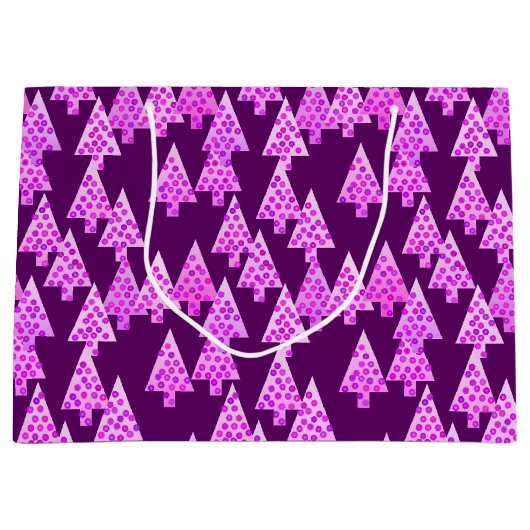 Moderne kerstbomen, Paarse Amethyst Groot Cadeauzakje (Voorkant)