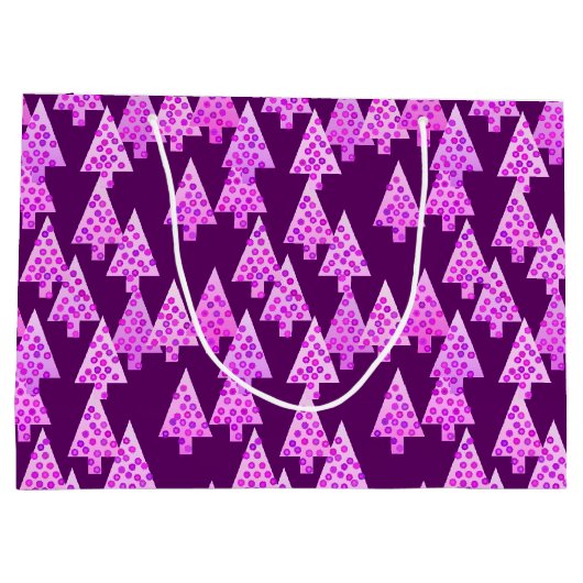 Moderne kerstbomen, Paarse Amethyst Groot Cadeauzakje (Achterkant)