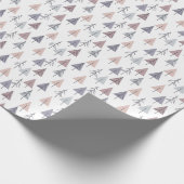 Moderne kerstbomen pasta-Roos Cadeaupapier (Hoek)