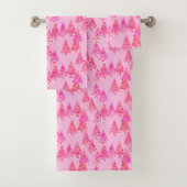 Moderne kerstbomen, pastroze bad handdoek (Insitu)