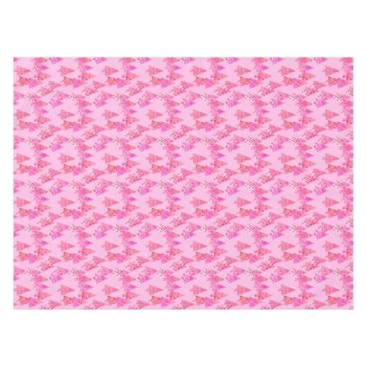 Moderne kerstbomen, pastroze tafelkleed (Voorkant (Horizontaal))