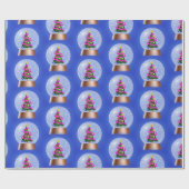 Moderne kerstbomen patroon cadeaupapier (Vlak)