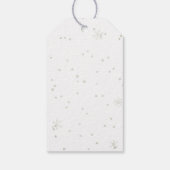 Moderne Kerstbomen Patroon Salie Groen Cadeaulabel (Achterkant)