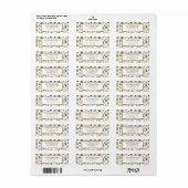 Moderne kerstbomen patroon terug adres etiket (Full Sheet)