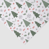 Moderne Kerstbomen Patroon Vakantie Tissuepapier (Detail)