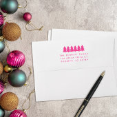 Moderne kerstbomen — Retouradres Zelfinktende Stempel