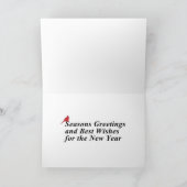 Moderne Kerstbomen Rode Kardinaal Feestdagen Kaart (Binnen)