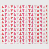 Moderne kerstbomen Roze feestdag gevild Cadeaupapier (Vlak)