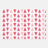 Moderne kerstbomen roze feestdagen inpakpapier vel (Voorkant 3)