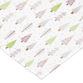 Moderne kerstbomen Roze Mauve Pattern Korte Tafelloper (Hoek)