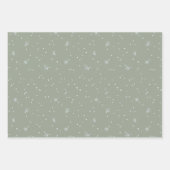 Moderne kerstbomen Sage Olive Green Pattern Inpakpapier Vel (Voorkant 2)