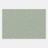 Moderne kerstbomen Sage Olive Green Pattern Inpakpapier Vel (Voorkant 2)